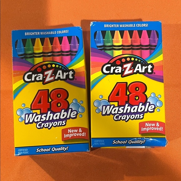 ⚡️⚡️⚡️48 Washable Crayons - Bright Colors 2 boxes - Picture 1 of 6